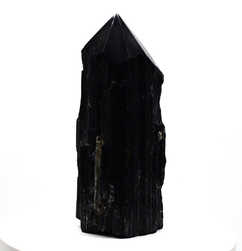 Black Tourmaline Tower: Ethically Mined Natural Crystal