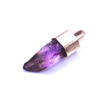 Brandberg Amethyst Harlequin Quartz Gold Pendant: Unique Handmade Healing Jewellery