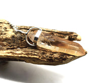 Golden Lemurian Quartz Silver Pendant: Ethically Mined Natural Crystal