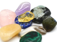Crystal Healing Tumble Stone Set: Citrine, Amethyst & Chakra Balancing