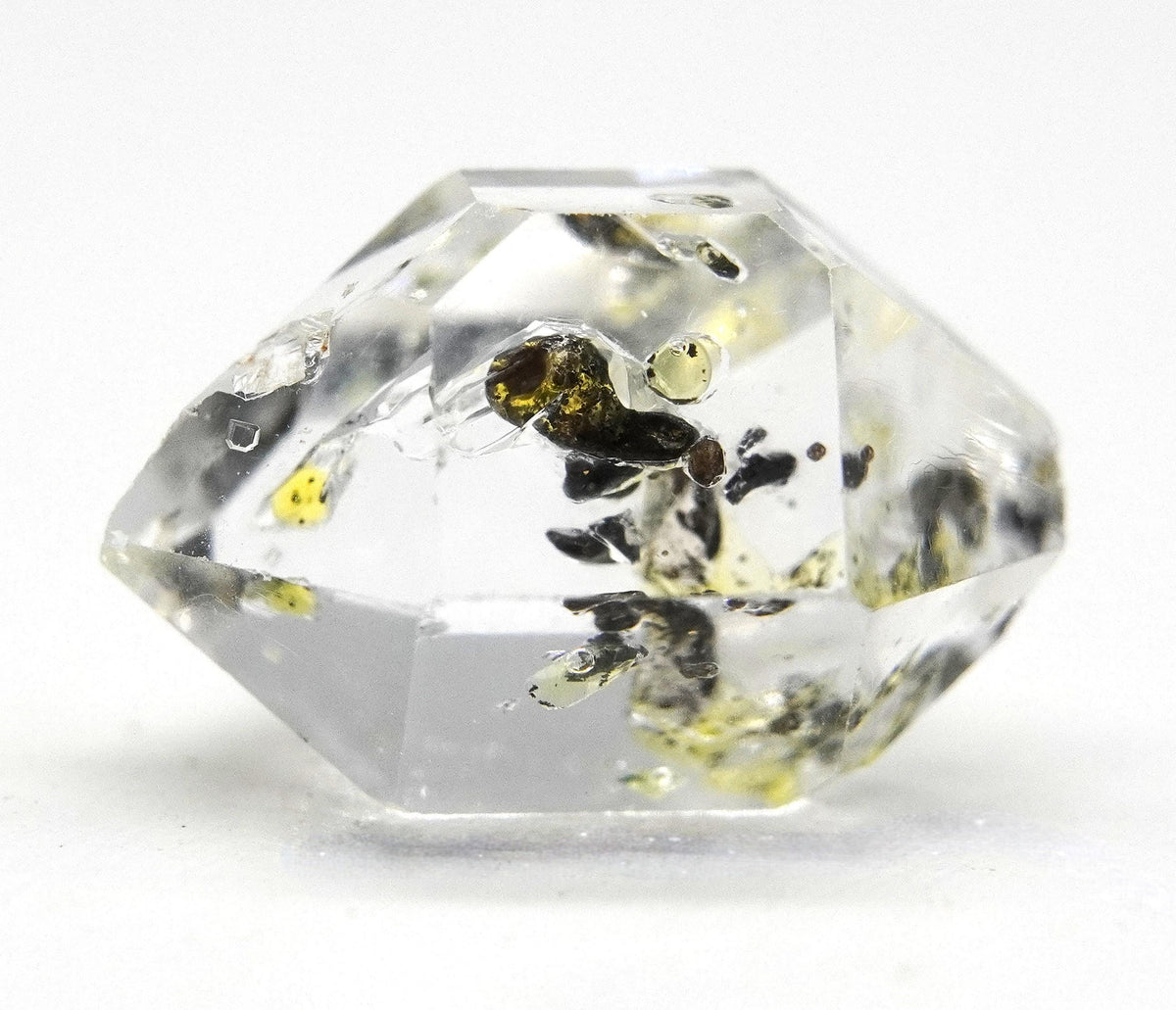 Golden Enhydro - Petroleum Quartz Crystal: Ethically Mined Himalayan Quartz