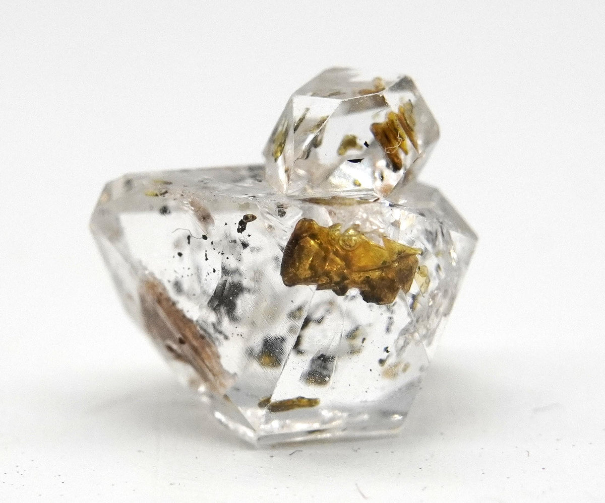 Golden Enhydro - Petroleum Quartz Crystal: Ethically Mined Himalayan Quartz