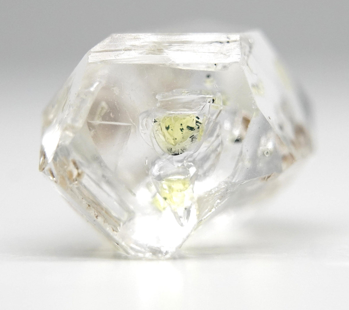 Golden Enhydro - Petroleum Quartz Crystal: Ethically Mined Himalayan Quartz