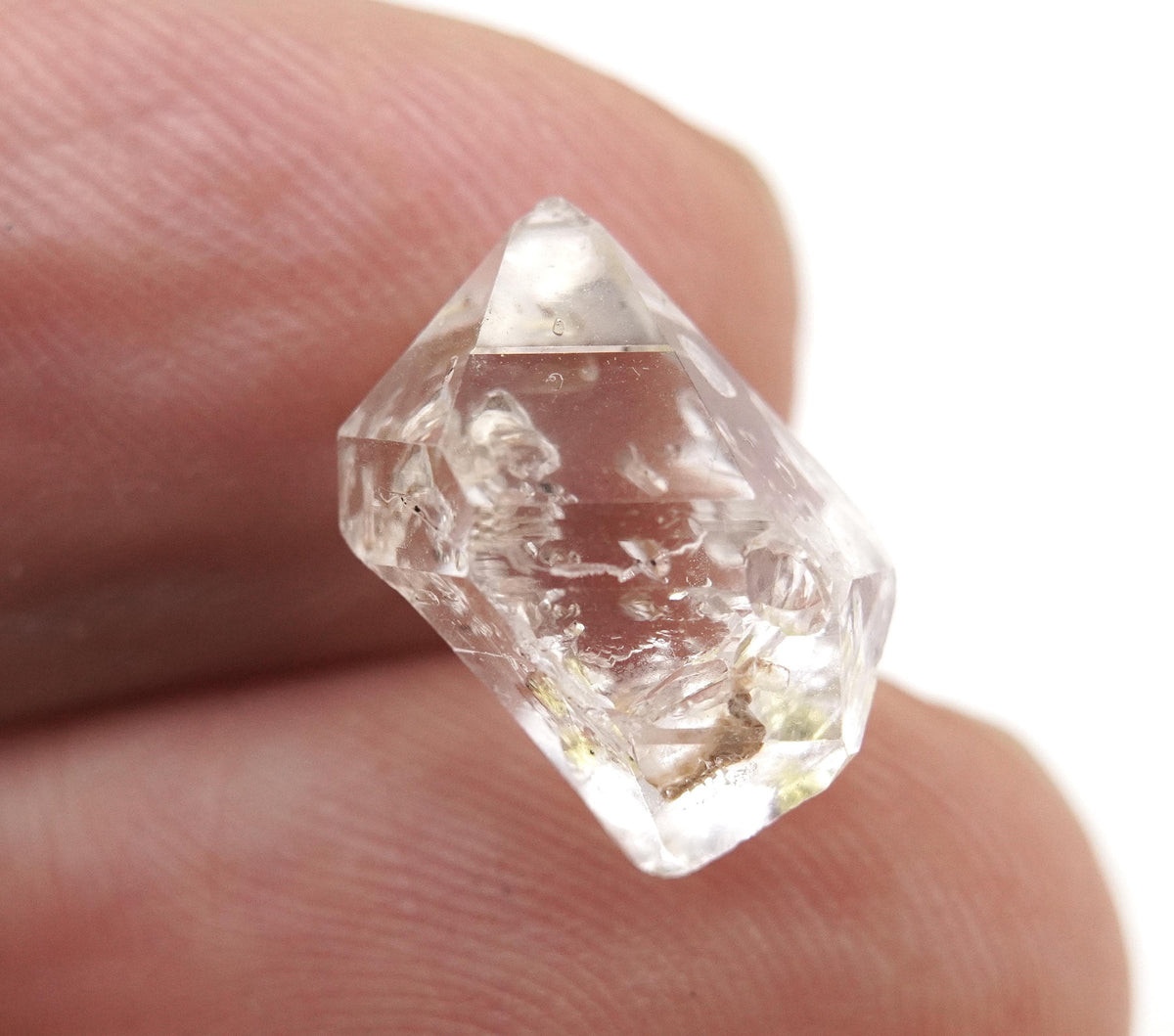 Golden Enhydro - Petroleum Quartz Crystal: Ethically Mined Himalayan Quartz