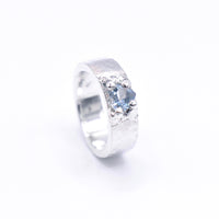 Sky Blue Topaz Sterling Silver Ring: Unique Handmade Natural Gemstone Jewellery