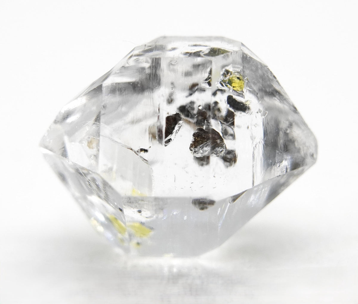 Golden Enhydro - Petroleum Quartz Crystal: Ethically Mined Himalayan Quartz