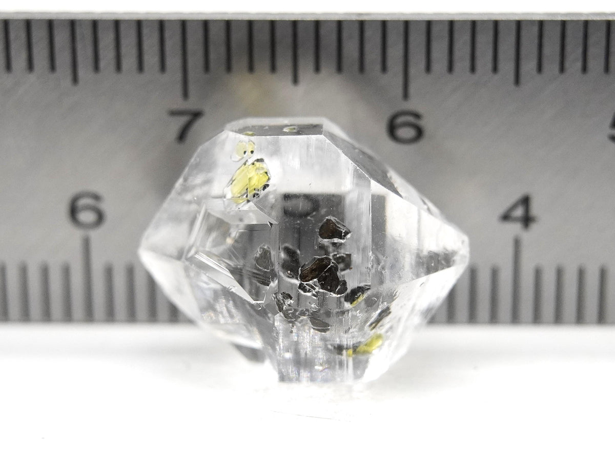 Golden Enhydro - Petroleum Quartz Crystal: Ethically Mined Himalayan Quartz