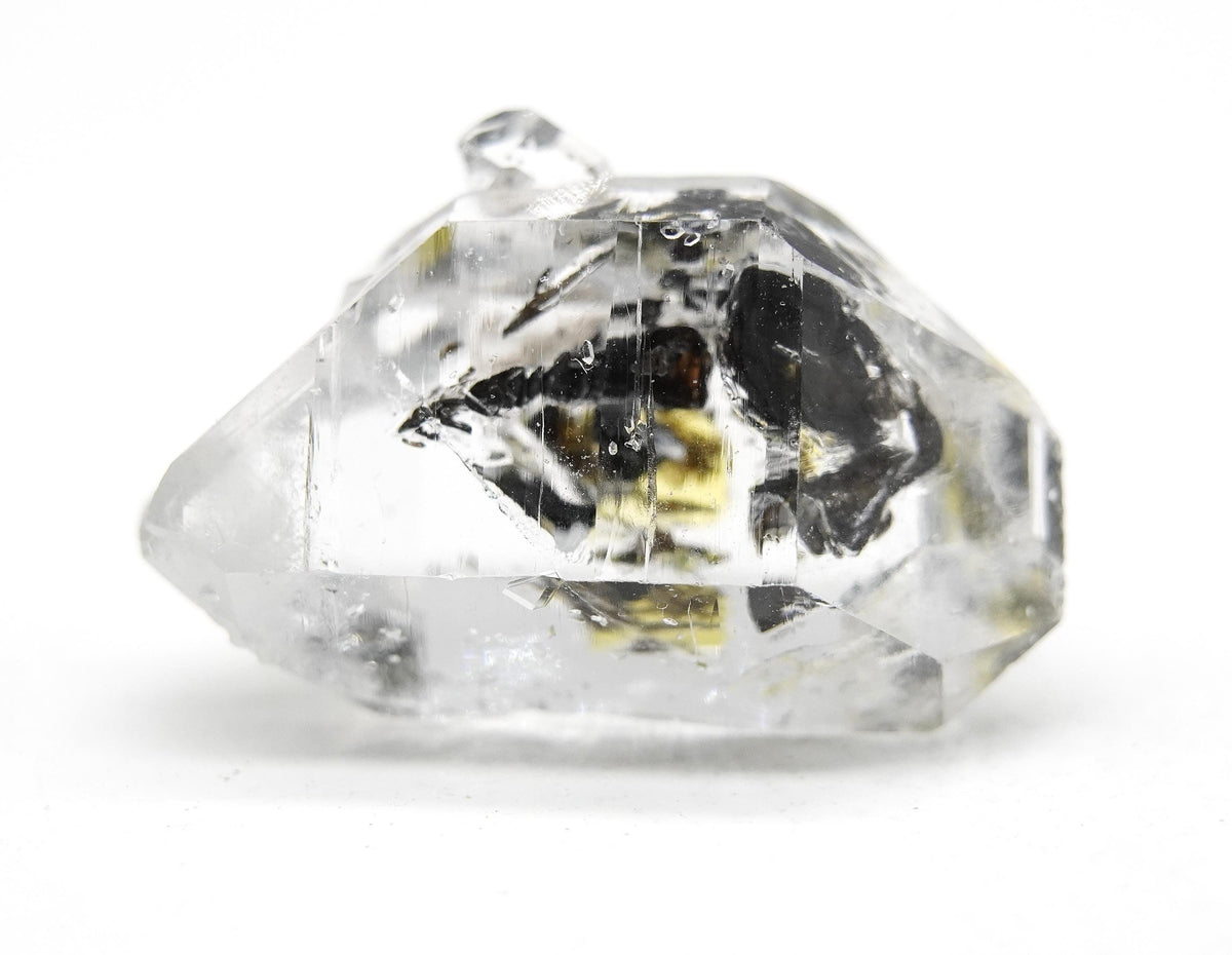 Golden Enhydro - Petroleum Quartz Crystal: Ethically Mined Himalayan Quartz