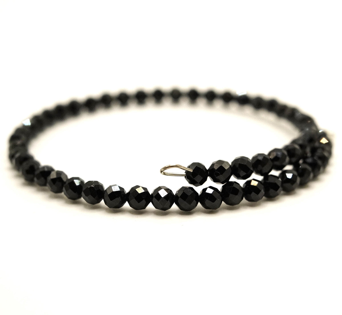 Faceted Black Spinel Bracelet: Unique Handmade Natural Gemstone Jewellery
