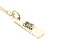 Blue Sapphire Sterling & Gold Pendant: Unique Handmade Natural Gemstone Jewellery