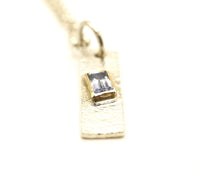 Blue Sapphire Sterling & Gold Pendant: Unique Handmade Natural Gemstone Jewellery