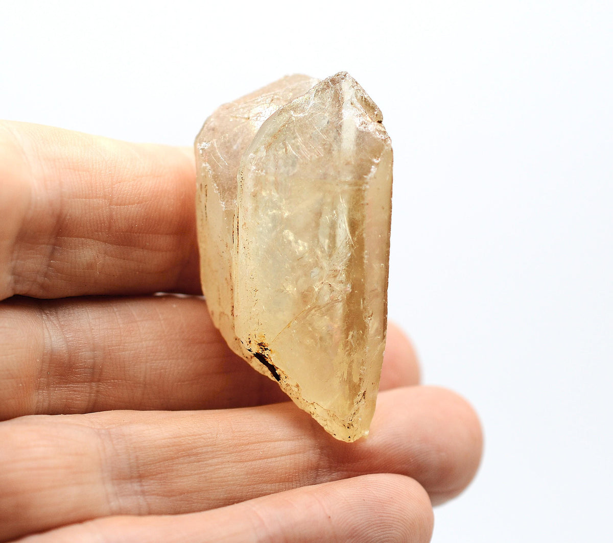 Natural Congo Citrine: Kundalini Quartz - Ethically Mined Twin Crystal
