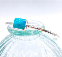 Sterling Silver Turquoise Cuff: Unique Handmade Natural Gemstone Jewellery