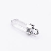 Handmade Himalayan Quartz Blackened Sterling Silver Crown (7th) Chakra Pendant