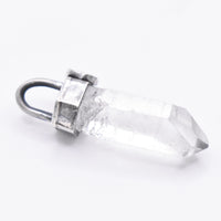 Handmade Himalayan Quartz Blackened Sterling Silver Crown (7th) Chakra Pendant