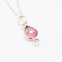 Handmade Pink Sapphire 9ct Gold and Sterling Silver Pendant