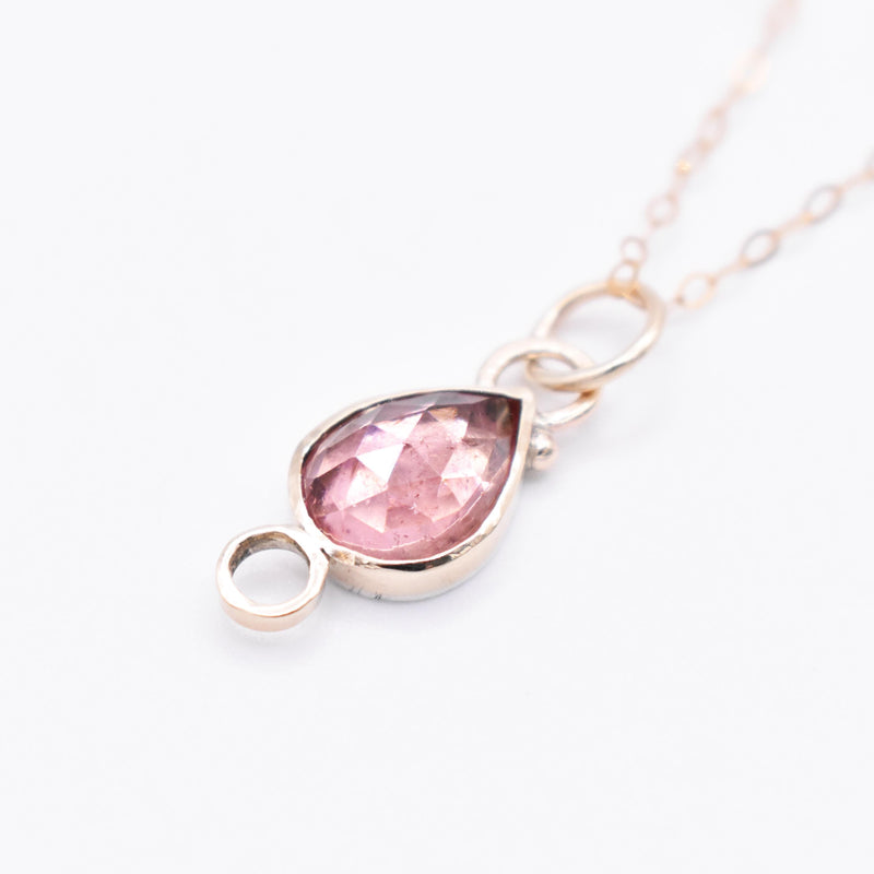 Handmade Pink Sapphire 9ct Gold and Sterling Silver Pendant