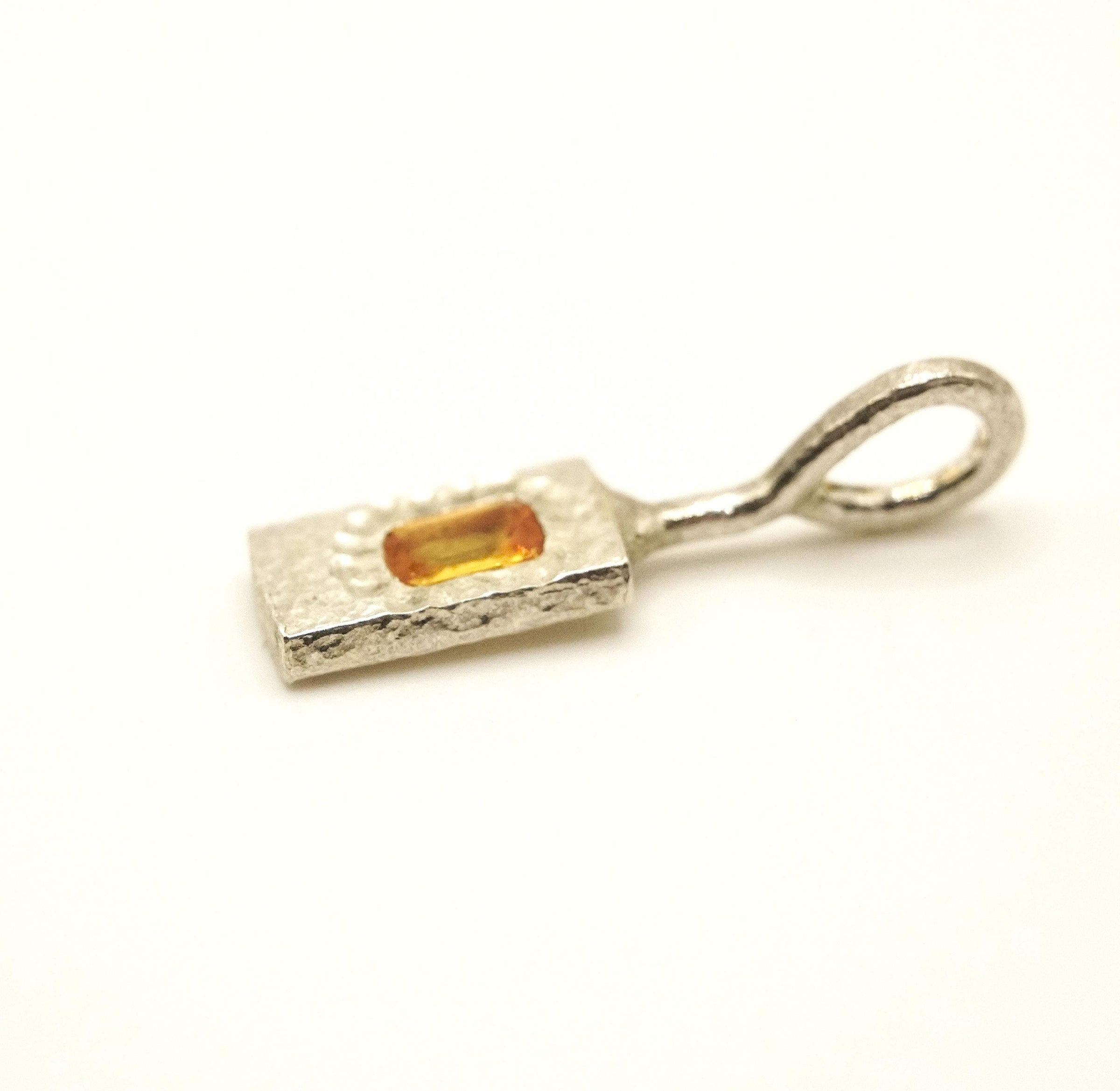 Natural Madeira Citrine Silver Pendant: Unique Handmade Natural Gemstone Jewellery