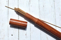 Organic Vietnamese Pure Agarwood Incense Sticks in a Wooden Tube