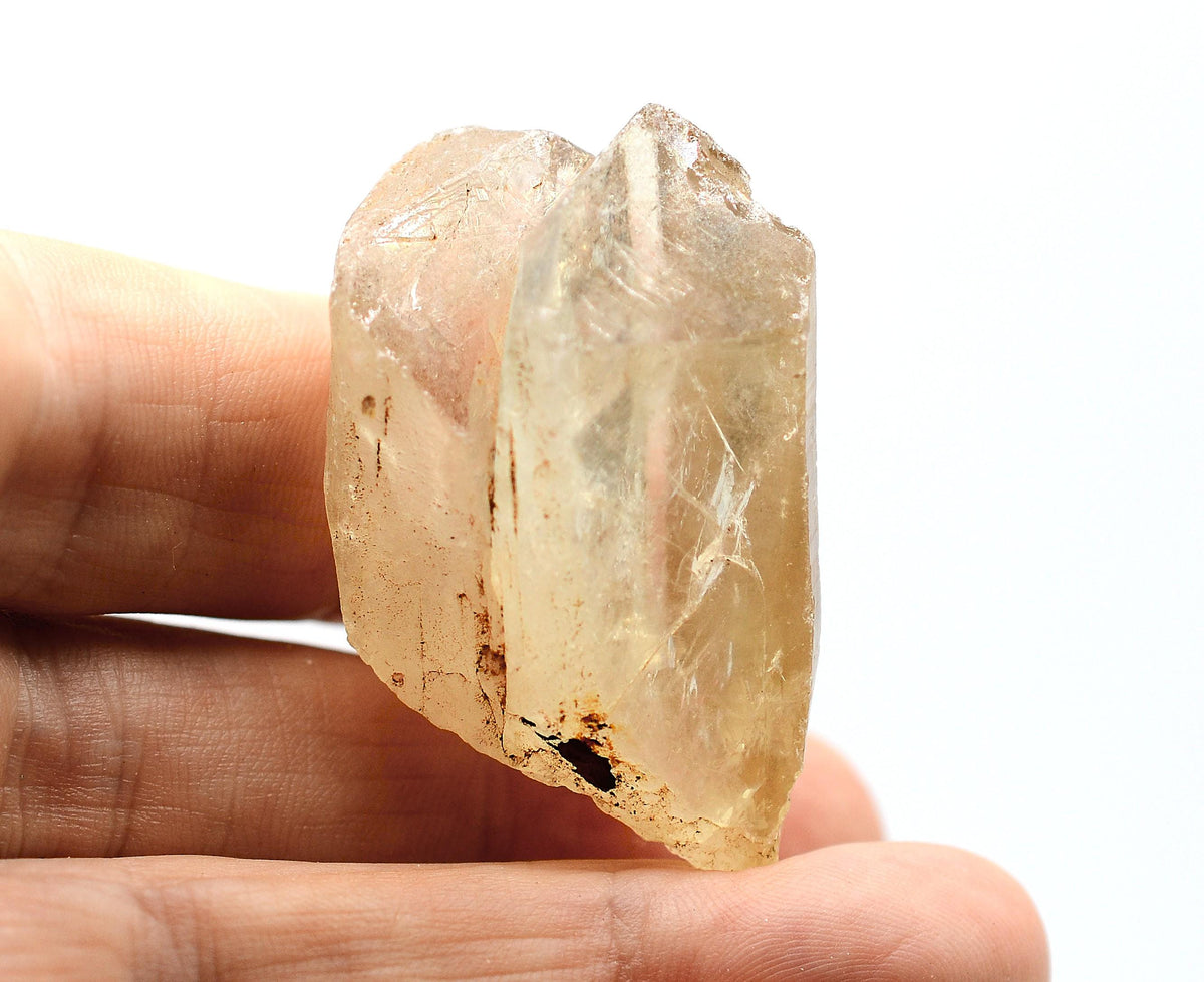 Natural Congo Citrine: Kundalini Quartz - Ethically Mined Twin Crystal