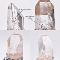 Handmade Brandberg Enhydro Quartz, Sunstone and Super 7 Hammered Sterling Silver Crystal Pendant