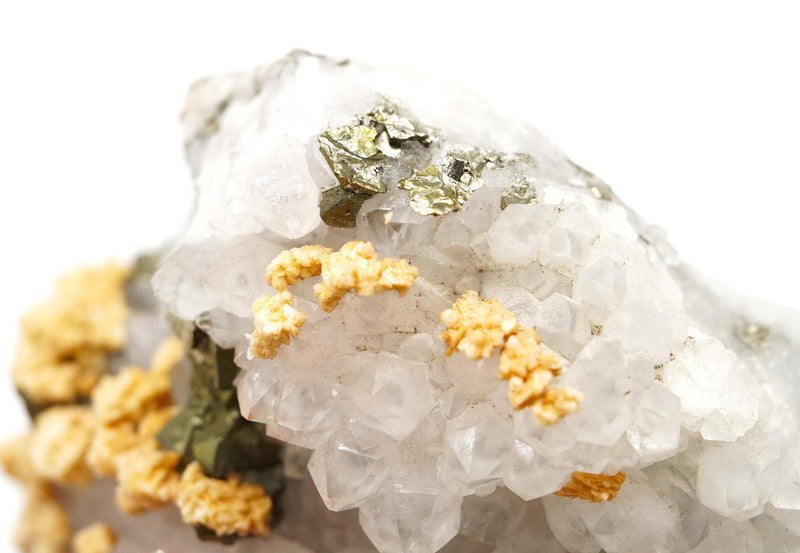 Dolomite & Chalcopyrite Quartz Cluster: Ethically Hand-Mined in Europe