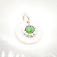 Green Tourmaline Sterling Silver Pendant