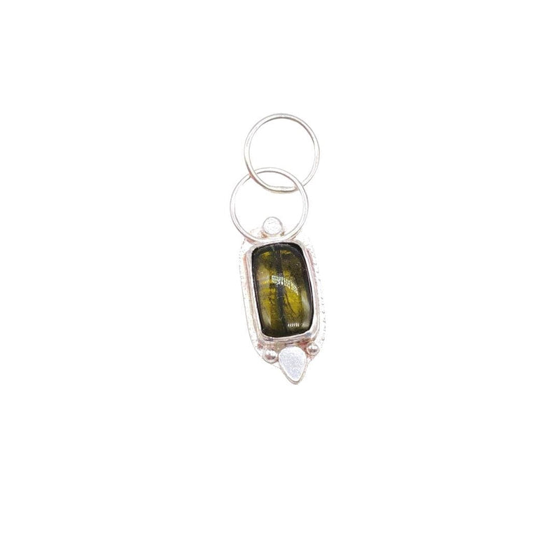 Tourmaline Sterling Silver Pendant: Unique Handmade Natural Gemstone Jewellery