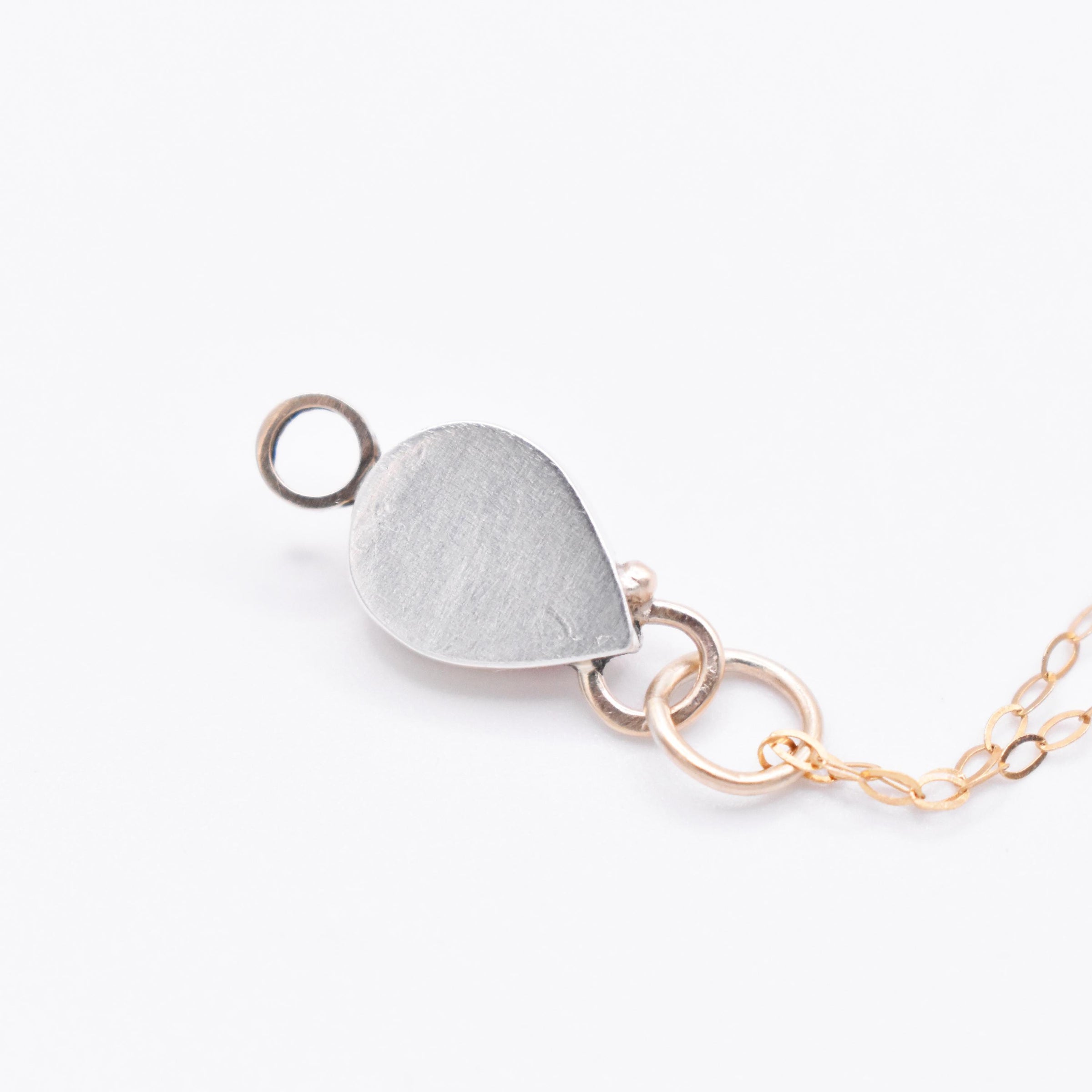 Handmade Pink Sapphire 9ct Gold and Sterling Silver Pendant