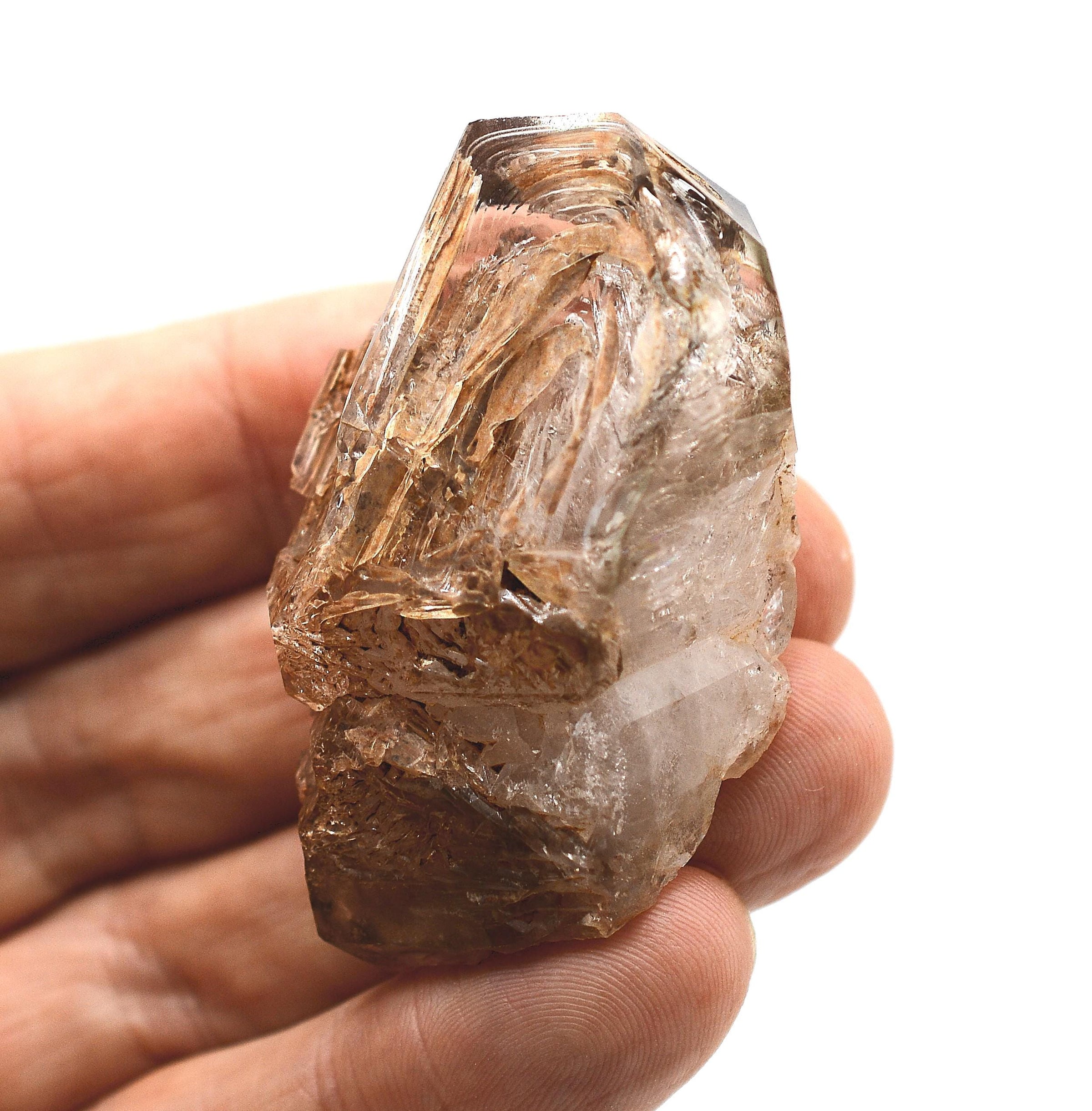 Omapeleki Brandberg Skeletal Black Phantom: Ethically Mined Quartz Crystal