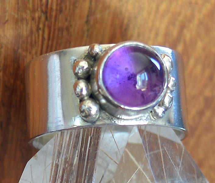Handmade Amethyst Silver Ring