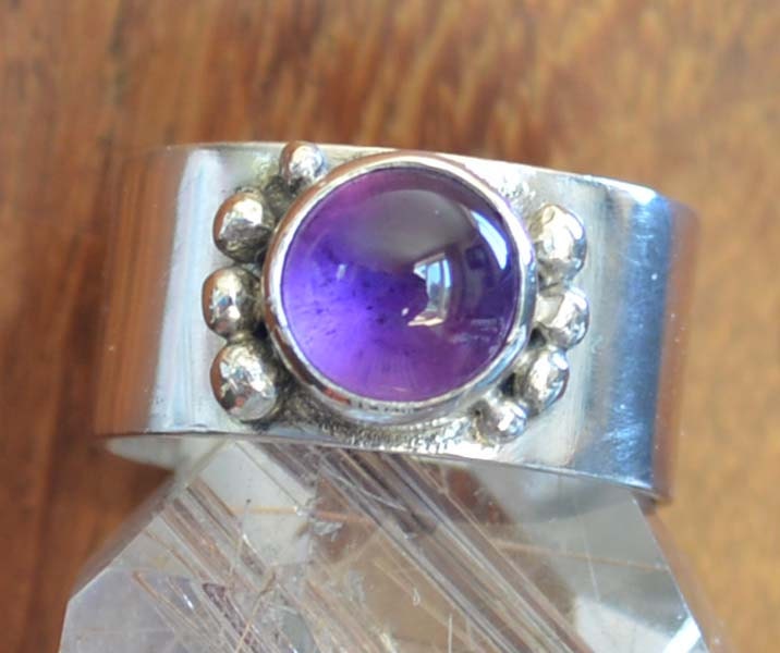 Handmade Amethyst Silver Ring