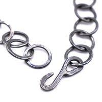 Handmade Oxidised Sterling Silver Bracelet with Tourmalines and 9ct Gold