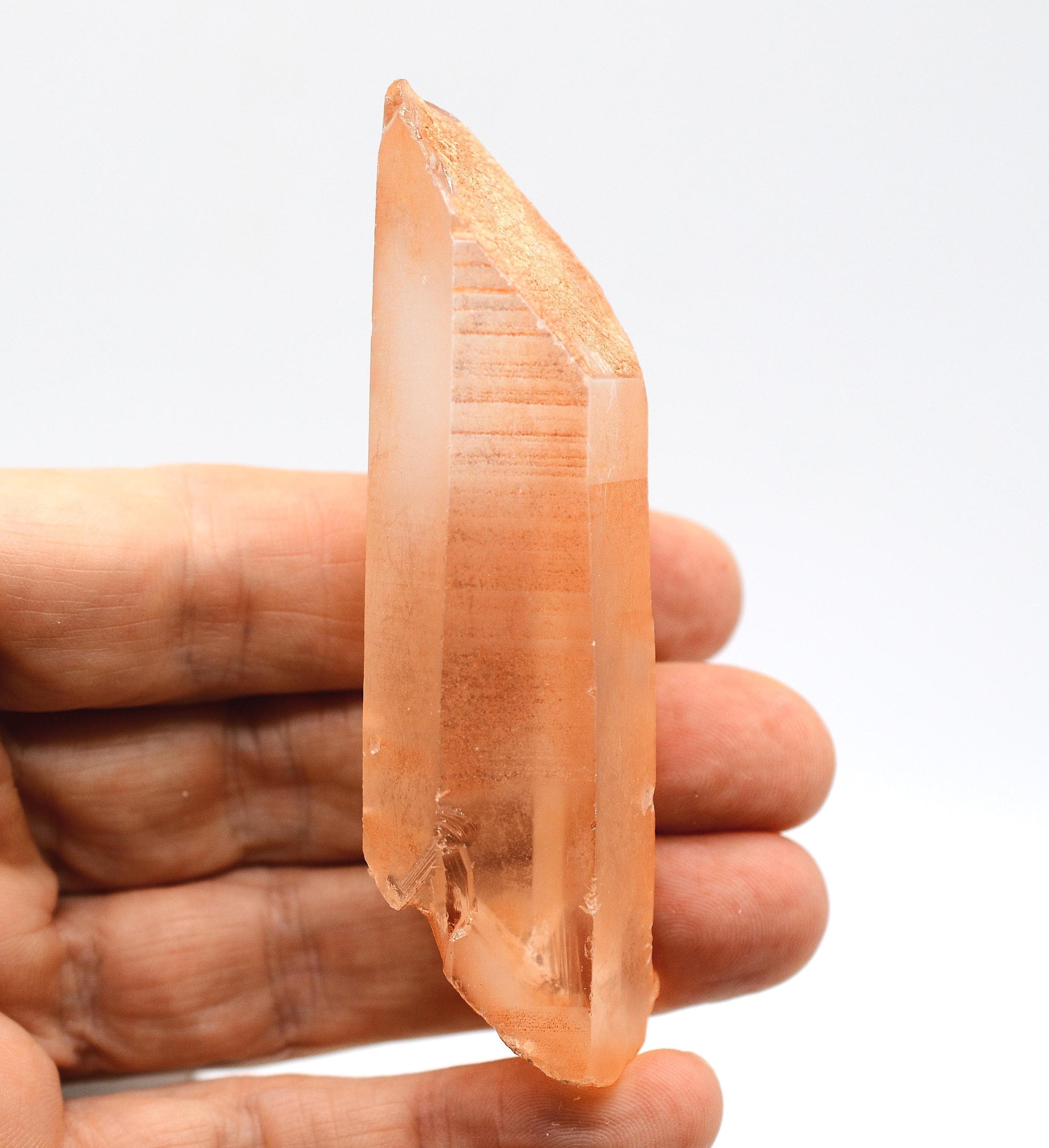 Lemurian Tangerine Quartz: Ethically Mined Twin Crystal