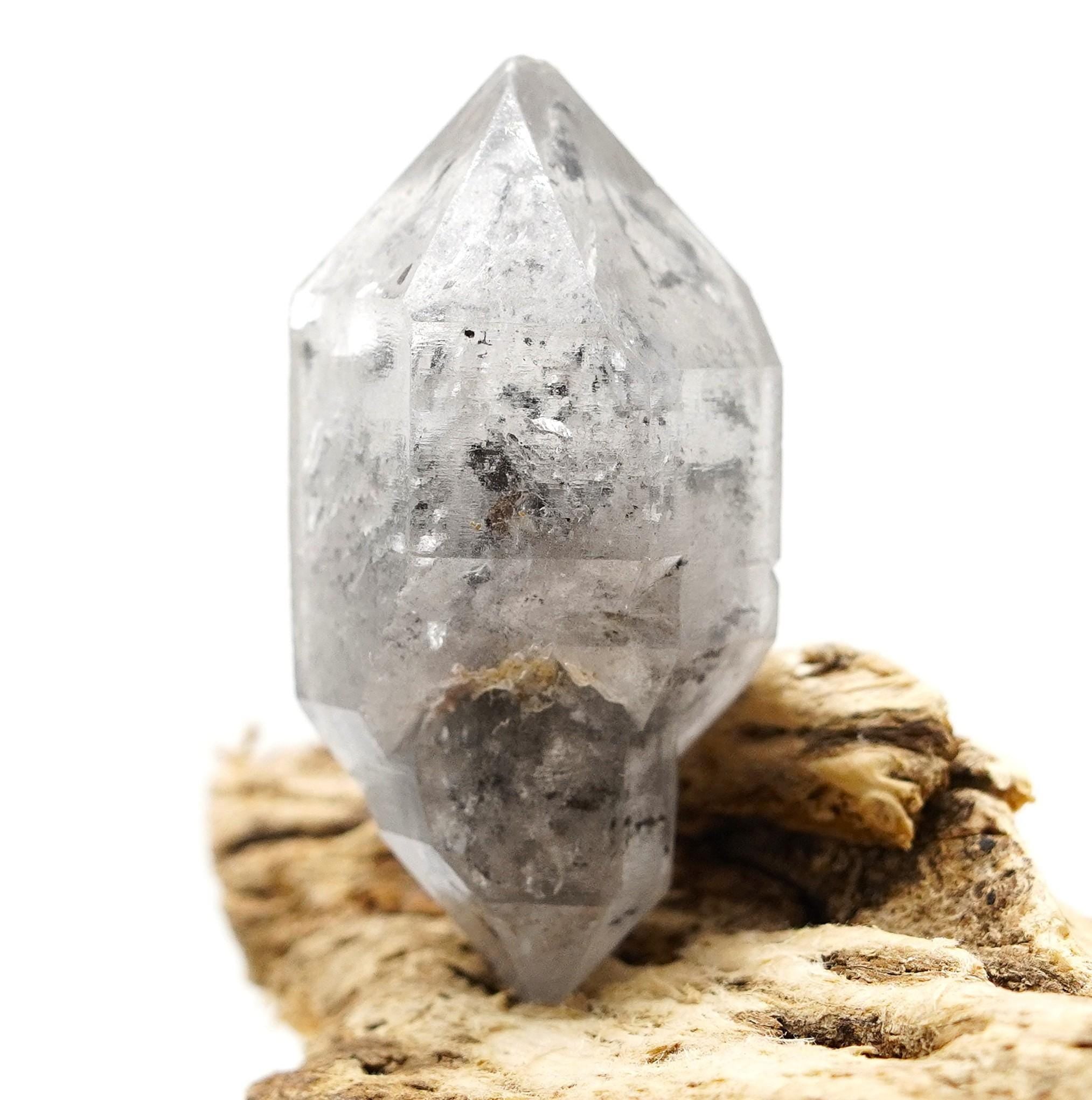 Tibetan DT Generator Clear & Black Bubble Enhydro: Ethically Mined Natural Quartz