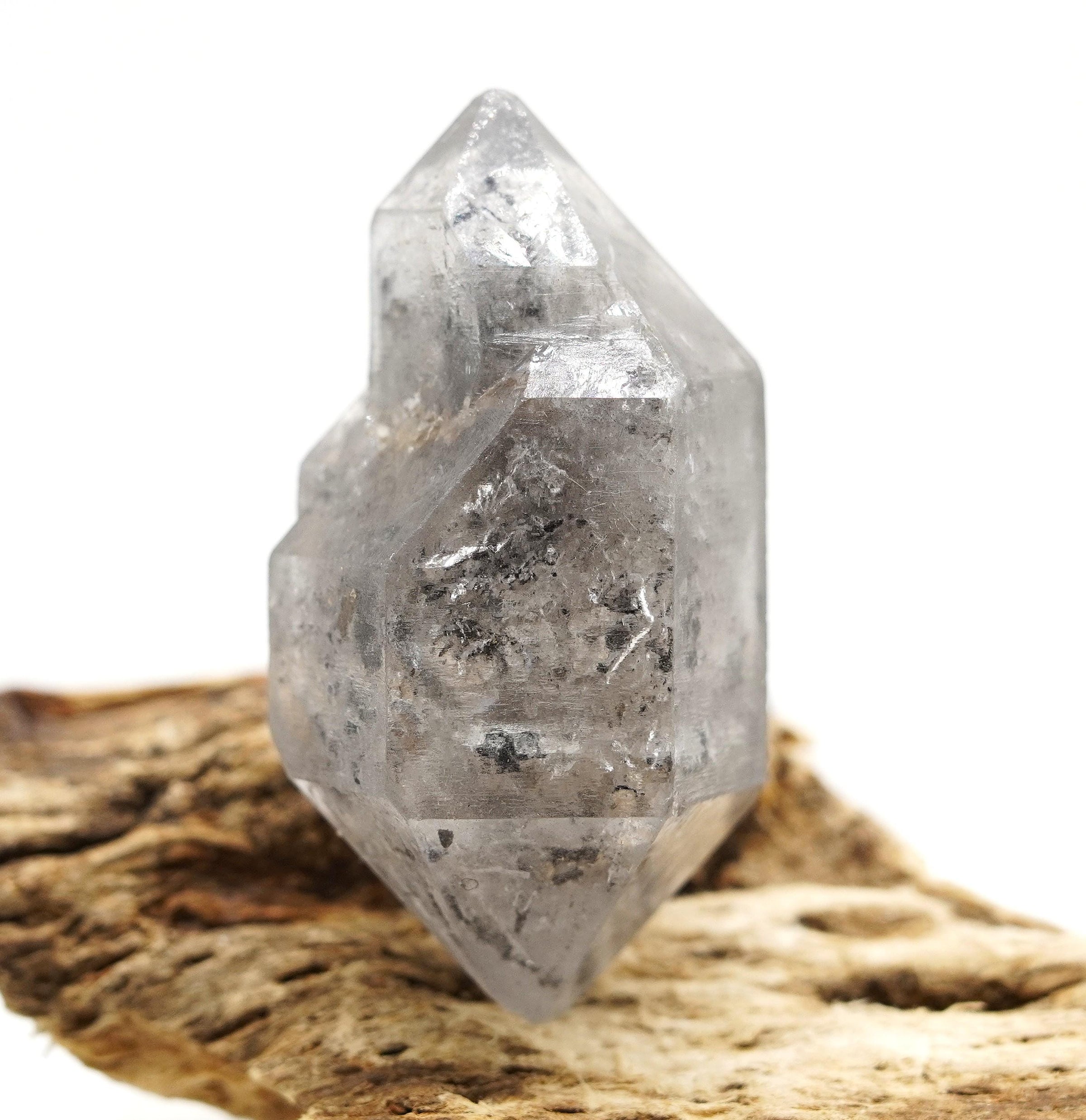 Tibetan DT Generator Clear & Black Bubble Enhydro: Ethically Mined Natural Quartz