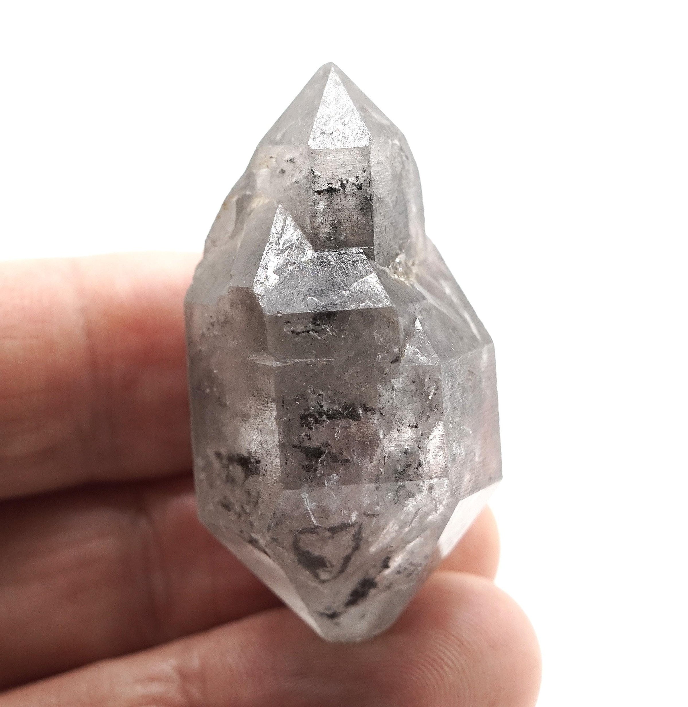 Tibetan DT Generator Clear & Black Bubble Enhydro: Ethically Mined Natural Quartz