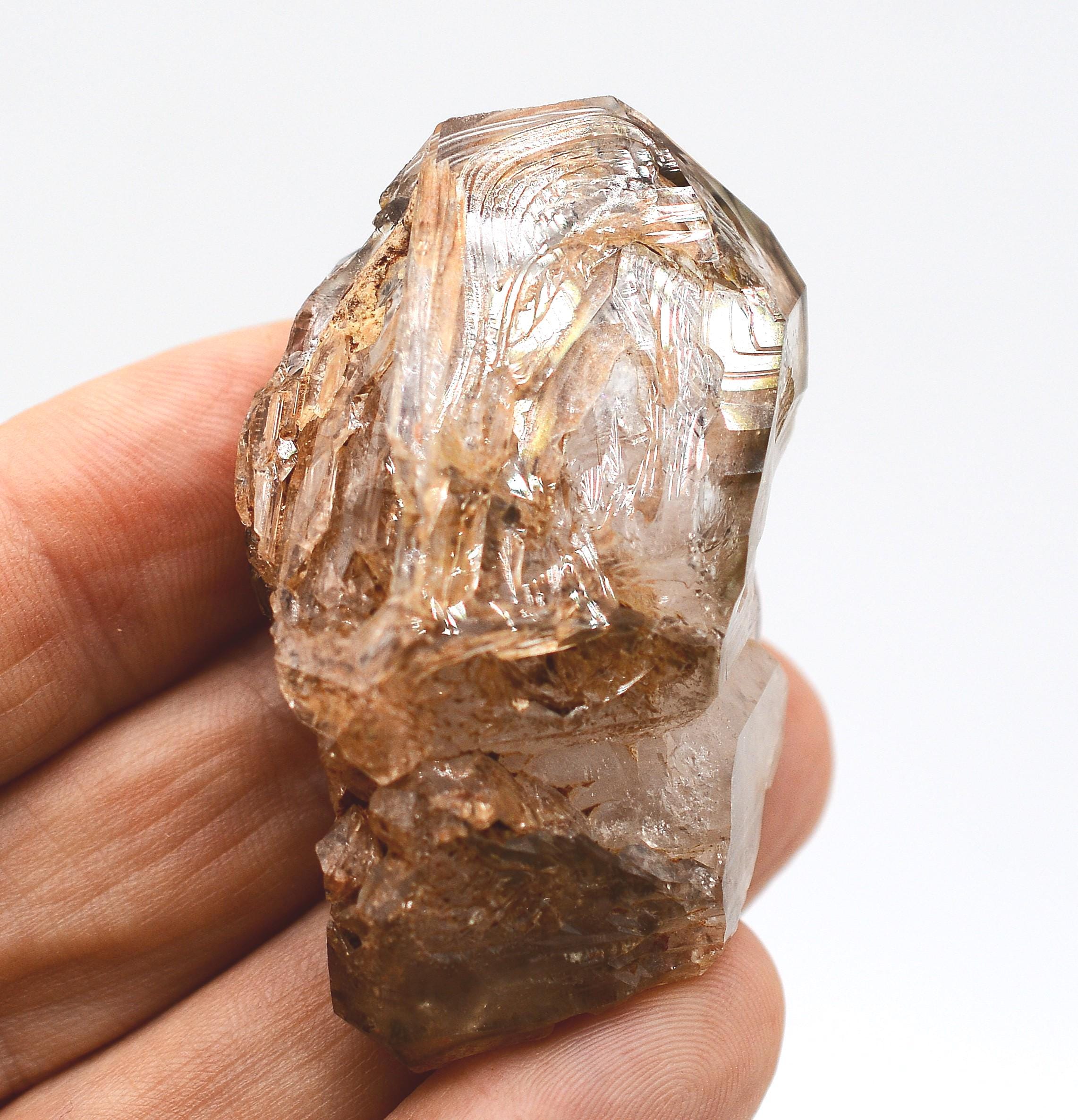 Omapeleki Brandberg Skeletal Black Phantom: Ethically Mined Quartz Crystal