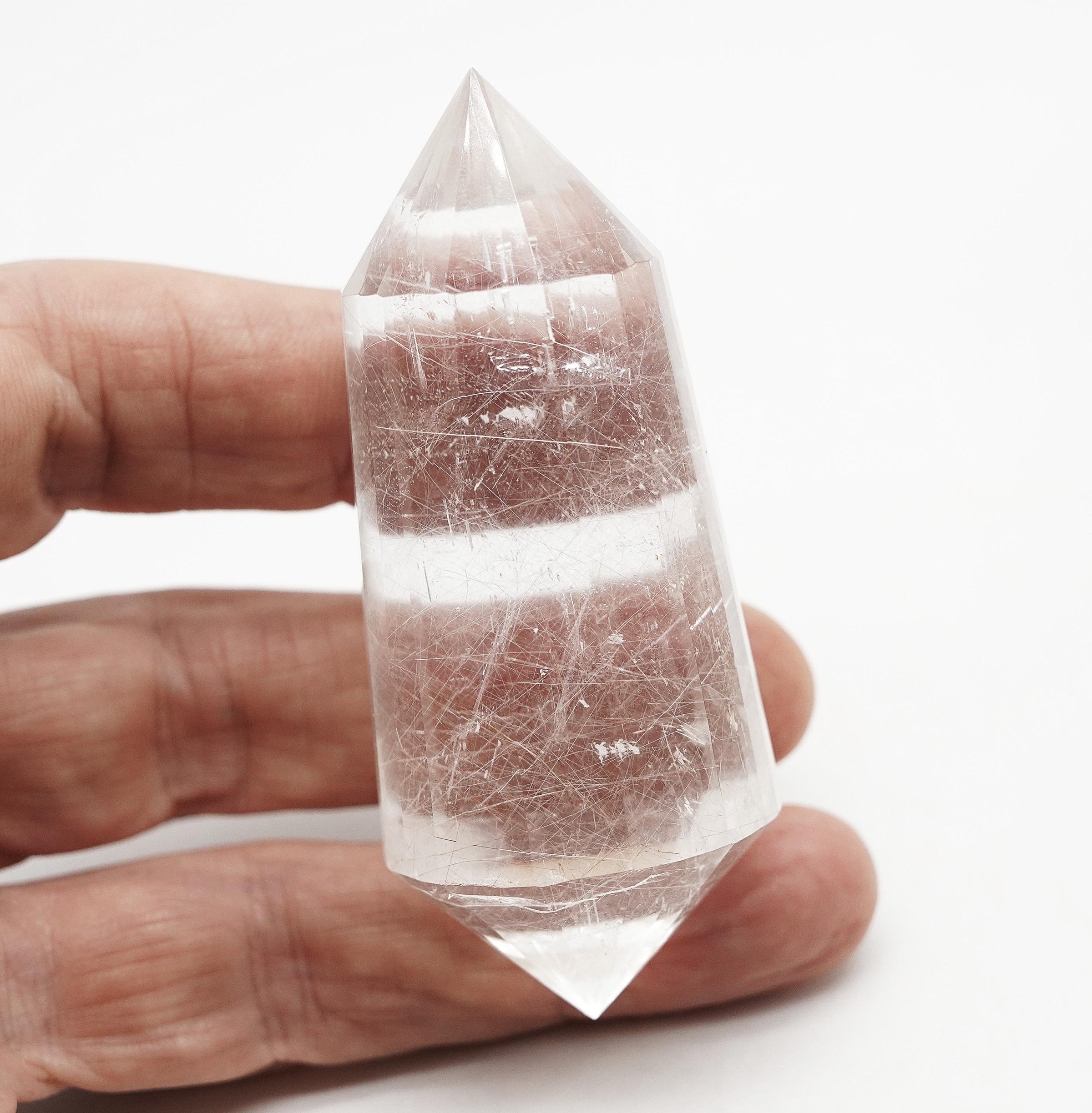 24 Sided Himalayan Rutilated Quartz Vogel Wand