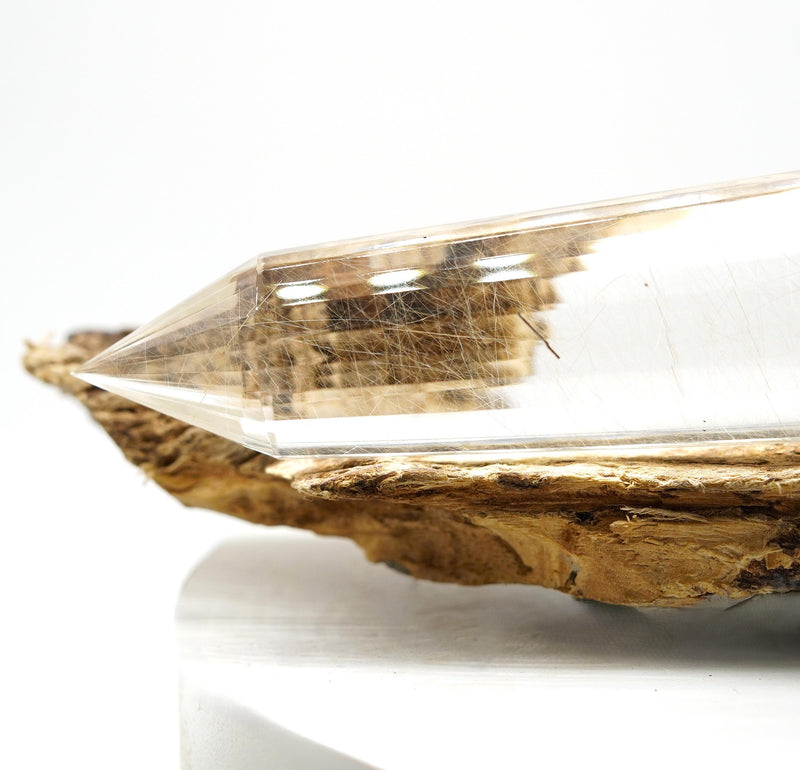 24 Sided Himalayan Rutilated Quartz Vogel Wand