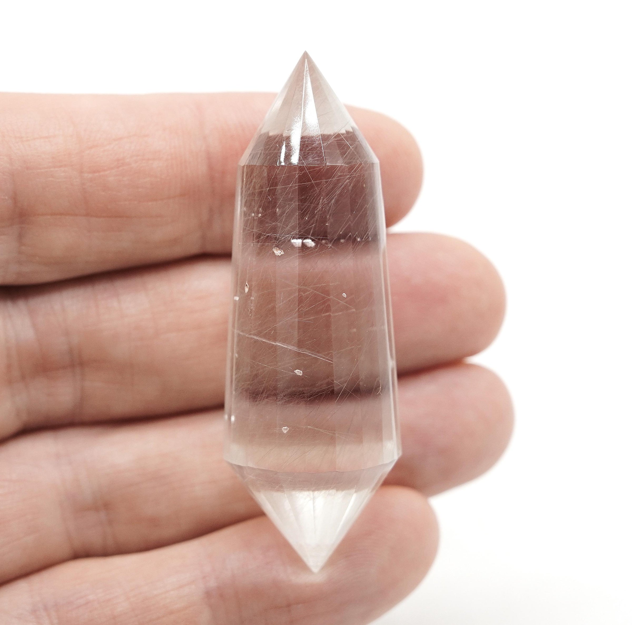 24 Sided Himalayan Rutilated Quartz Vogel Wand