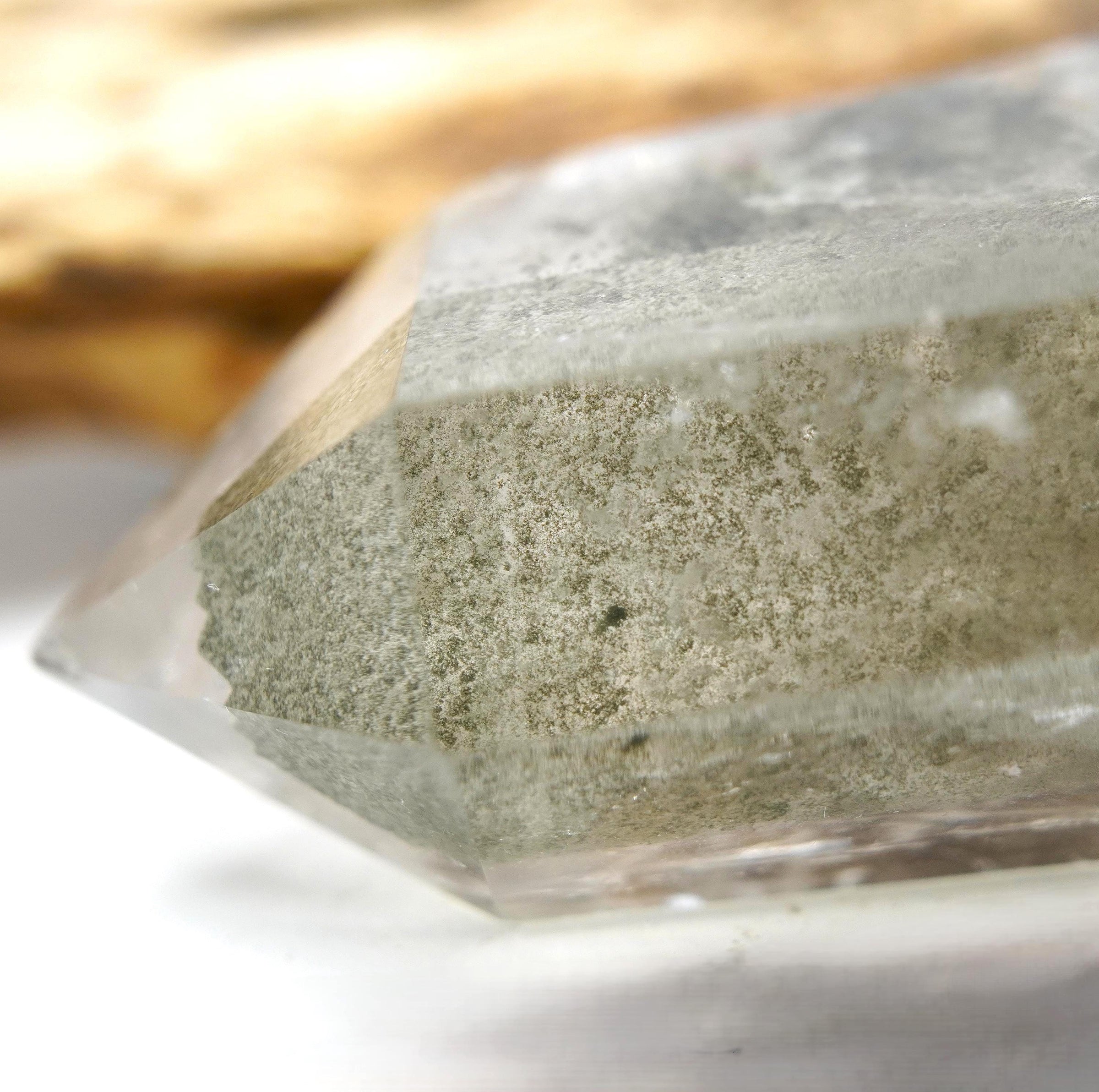 Garden Quartz: Hand-Mined Himalayan CrystaGarden Quartz: Hand-Mined Himalayan Crystal with Chloritel with Chlorite