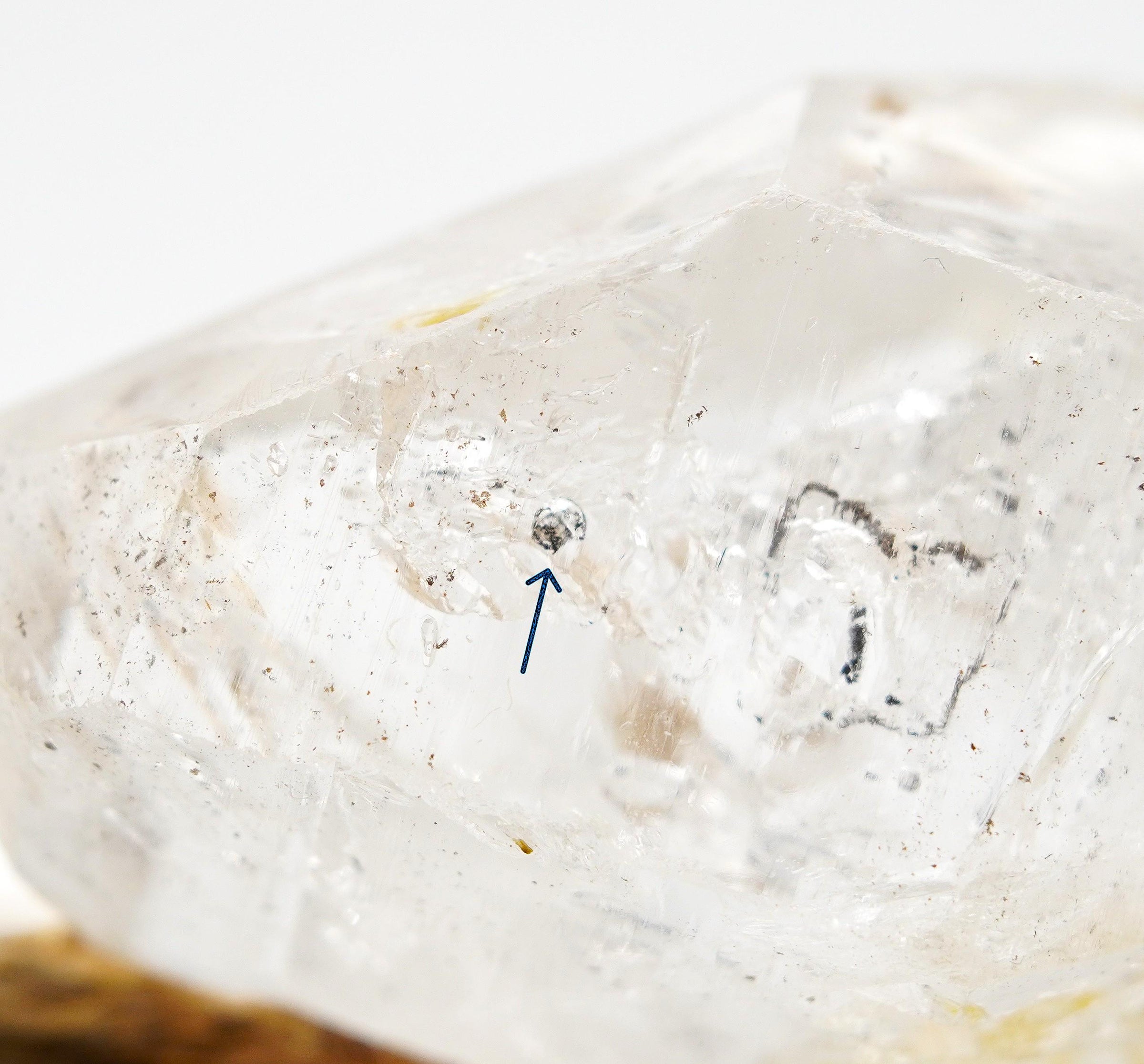 Tibetan DT Generator Black Bubble Enhydro: Ethically Mined Natural Quartz