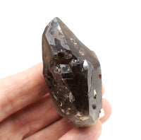 Spessartine Garnets on Self-Healed Smoky Manifestation Quartz: Rare Natural Crystal