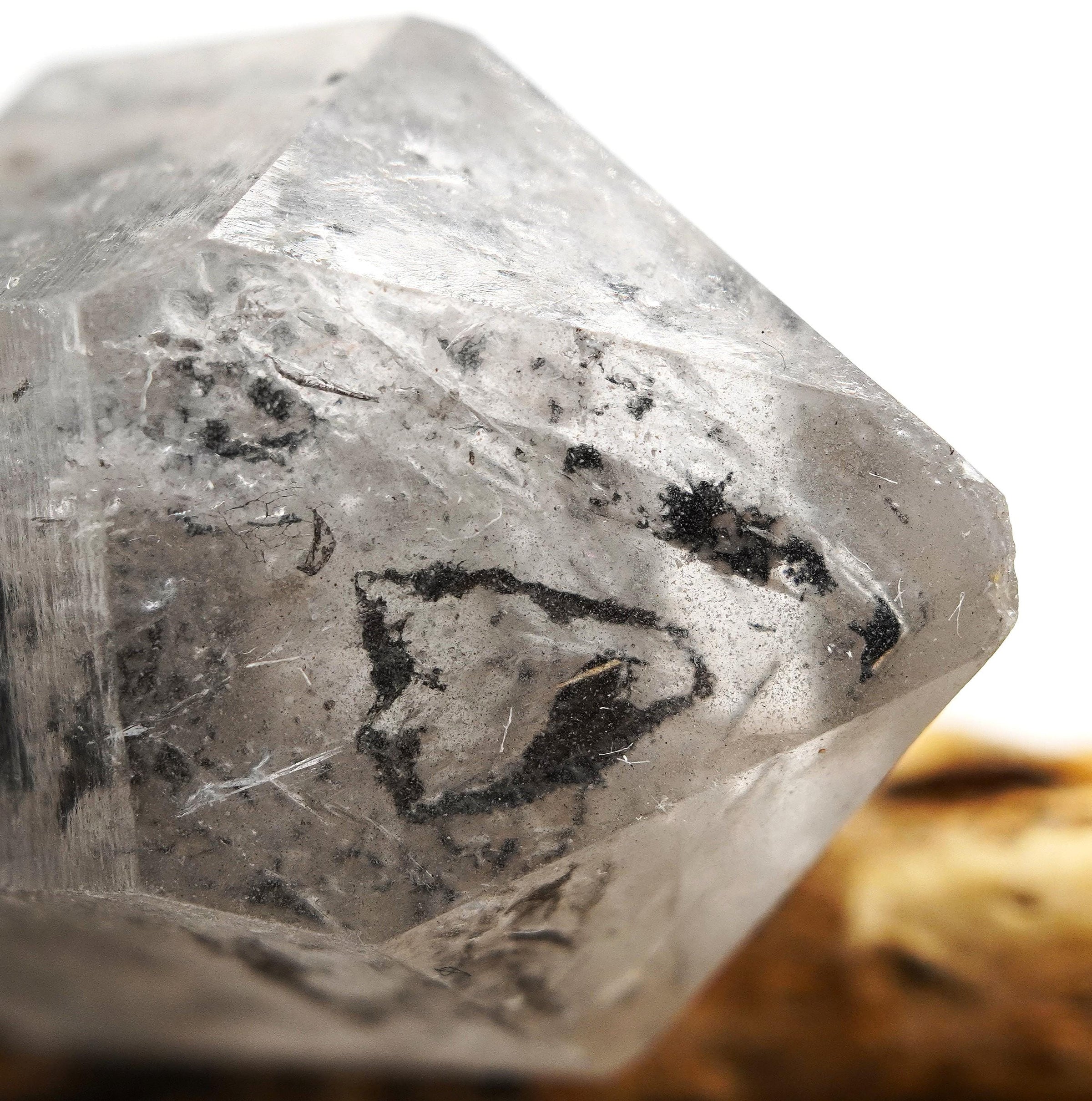 Tibetan DT Generator Clear & Black Bubble Enhydro: Ethically Mined Natural Quartz