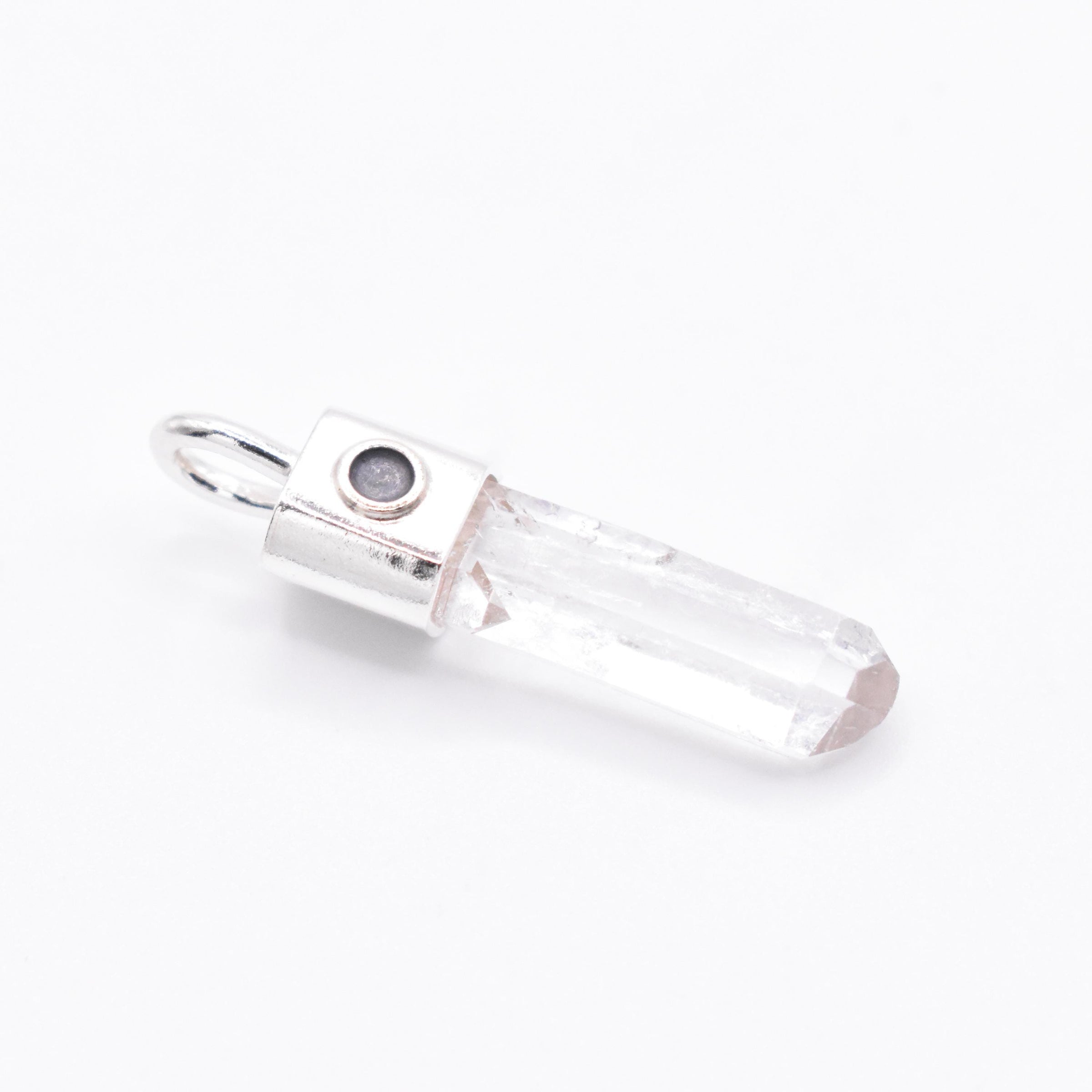 Handmade Himalayan Quartz Oxidised Sterling Silver Pendant