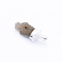 Handmade Mongolian Green Sceptre Generator Quartz Sterling Silver Pendant