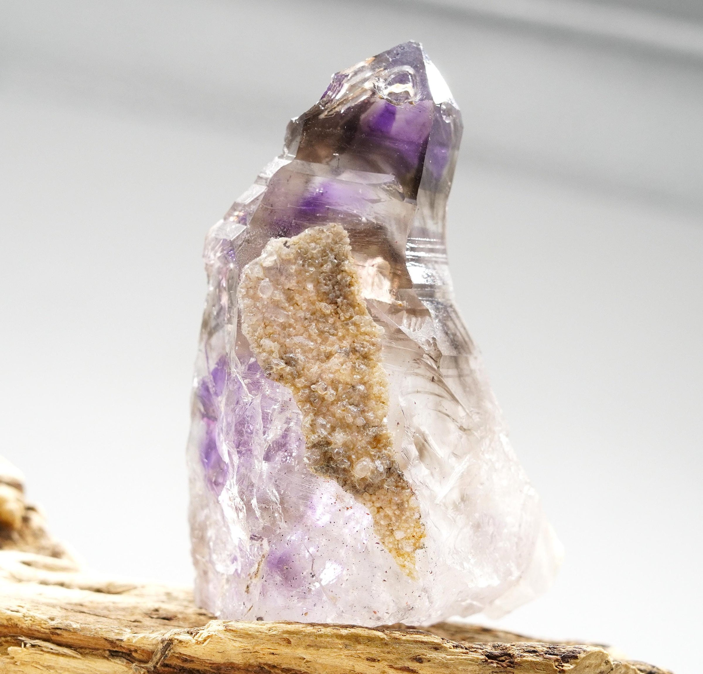 Brandberg Self-Healed Phantom Reverse Sceptre: Ethically Hand-Mined Quartz Crystal