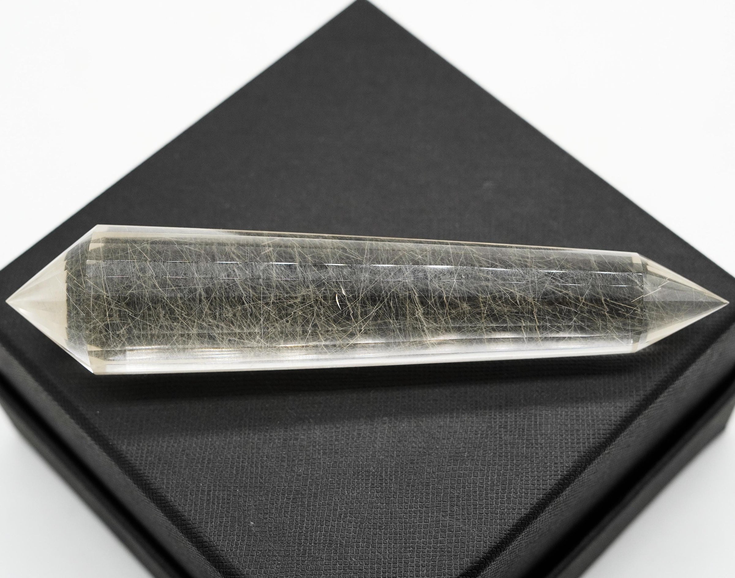 24 Sided Himalayan Rutilated Quartz Vogel Wand