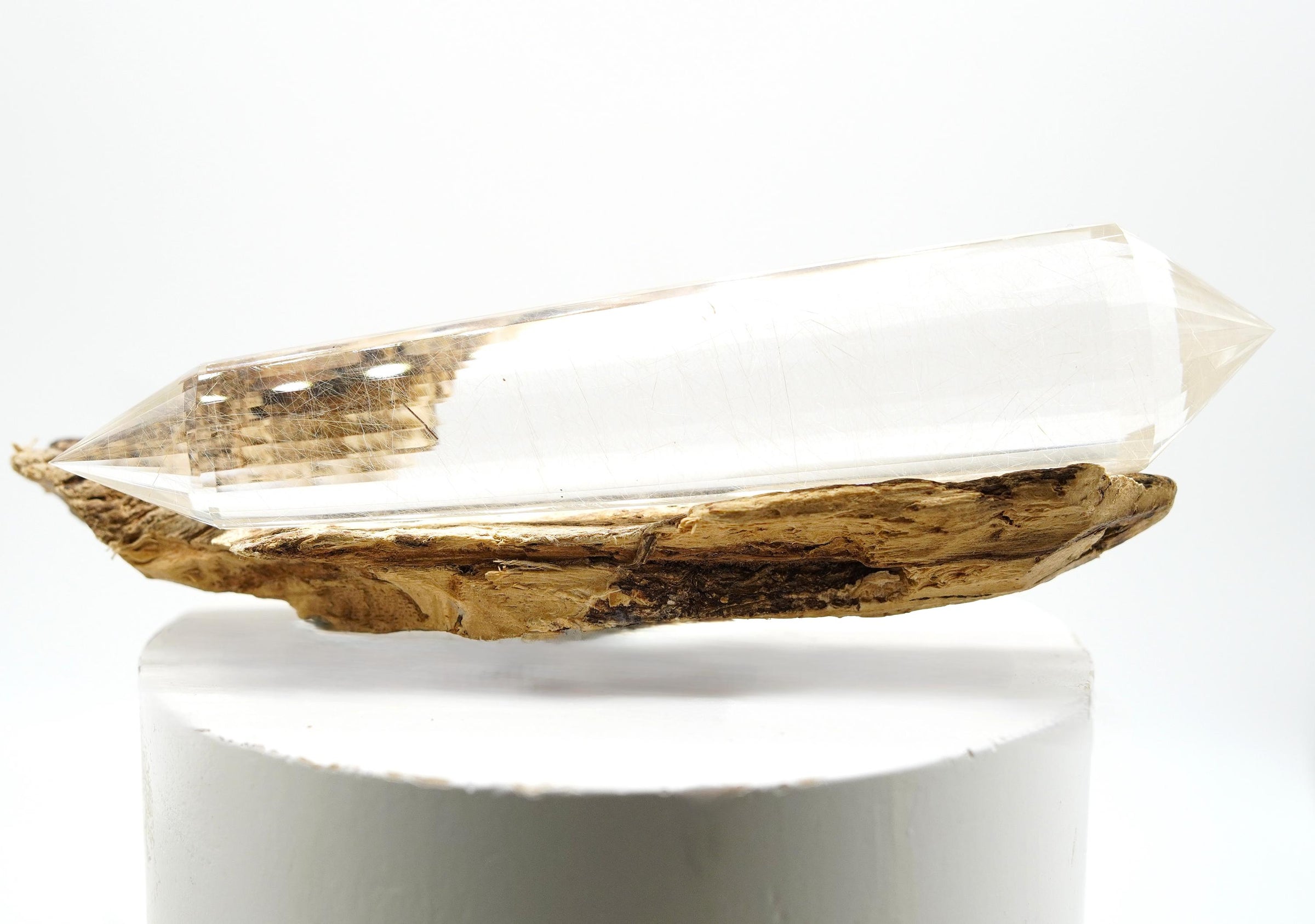 24 Sided Himalayan Rutilated Quartz Vogel Wand